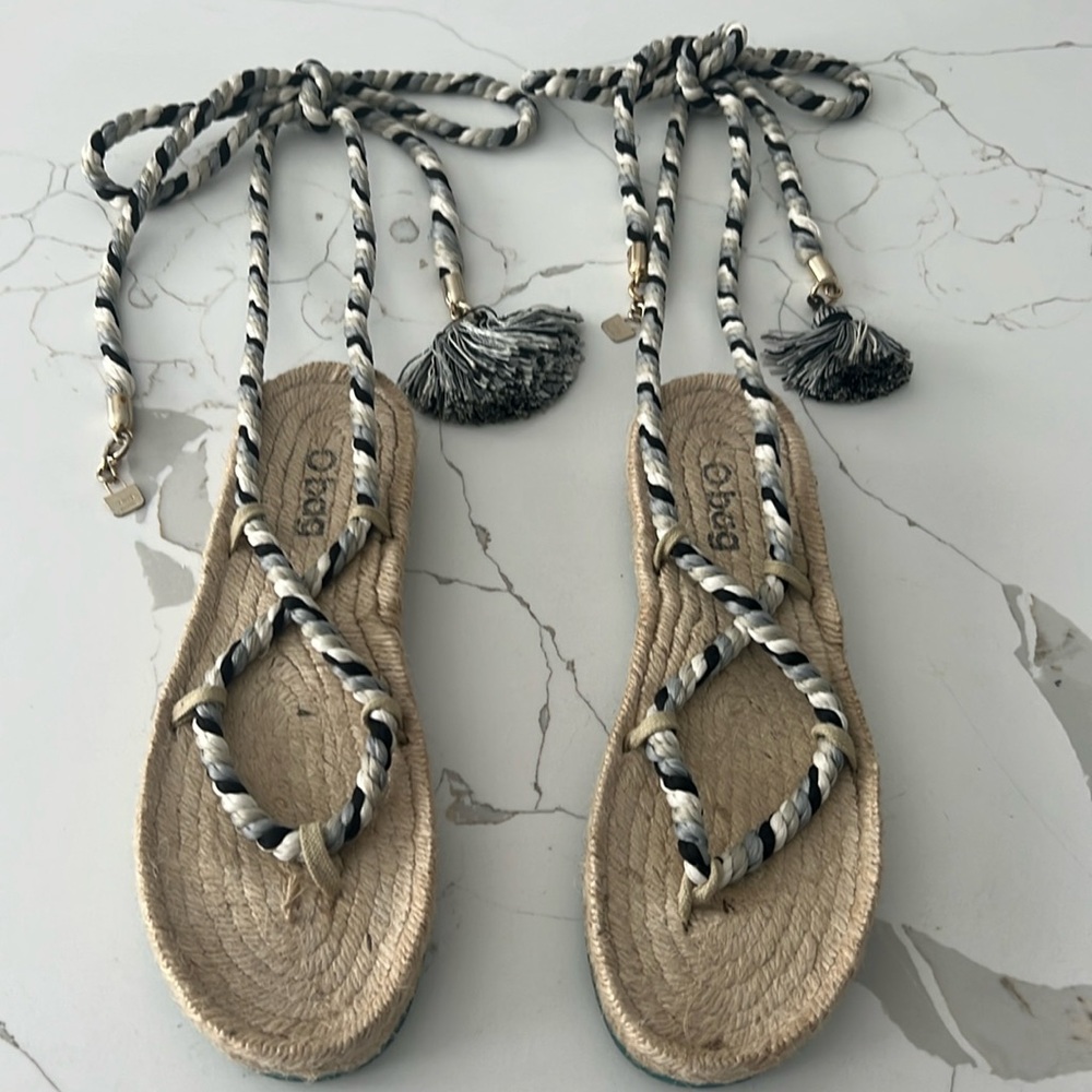 O BAG Italian design lace up sandals  (40) European